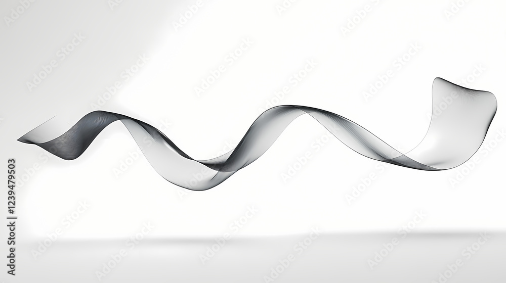 Cg floating ribbon with soft shadows: a smooth, flowing cg ribbon ...
