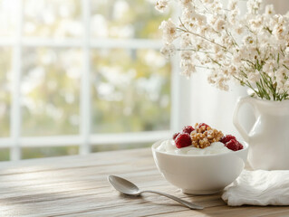 Poster - bowl of healthy yogurt