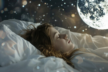 Poster - a space tourist astronaut on moon generative ai picture