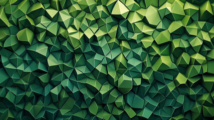 Poster - green geometric mosaic pattern