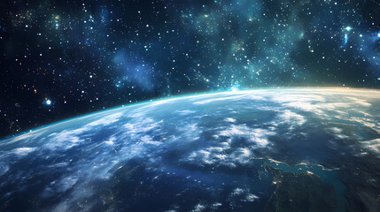 Wall Mural - exploration of cosmic wonders outer space digital art sci-fi environment wide angle celestial beauty