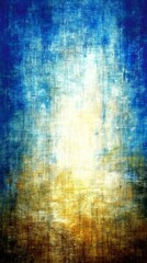 Poster - grunge blue and gold textured background creating a vintage design