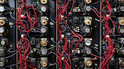 Poster - High-tech drone circuit board with intricate wiring and chips.