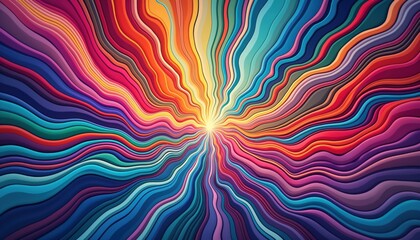 Leinwandbilder - Abstract vibrant colorful pattern design. Generative AI art with swirling lines. Dynamic colorful layers. Intense colors. Abstract pattern illustration. Psychedelic design. Suitable for wallpaper