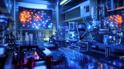 Poster - Advanced scientific laboratory showcasing cutting-edge technology and research equipment