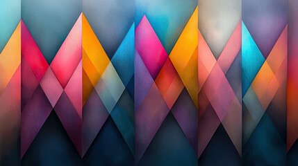 Wall Mural - Abstract Geometric Colorful Triangular Pattern Design