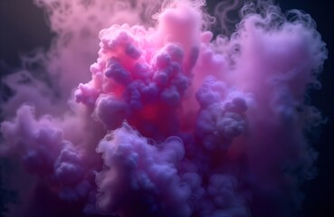 Aufkleber - Abstract swirling purple smoke with light effects. Dynamic motion, soft colors. Ideal for backgrounds wallpapers. Airy, ethereal. Conceptual, artistic design with mysterious atmosphere. Abstract