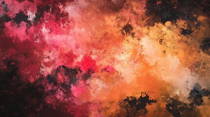 Poster - Fiery Abstract Texture with Blended Hues of Red Orange and Black for Backgrounds
