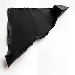 Aufkleber - Torn black paper piece with uneven edges. Abstract design element. Creative, artistic paper texture. Suitable for scrapbook decoration. Hand made cutout for decorative purposes. Black paper corner
