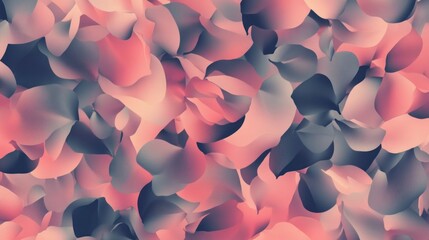 Poster - Abstract Pink and Grey Swirling Shapes with Delicate Line Texture Pattern