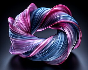 Aufkleber - Abstract swirling ribbons, dark background, design element
