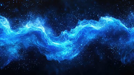 Poster - Abstract Blue Energy Wave Cosmic Flow