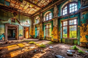  Abandoned Spesa Building: Urban Exploration Photography - Decaying Industrial Interior