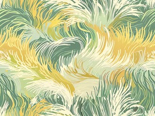 Wall Mural - abstract whimsical wheat field impressionism