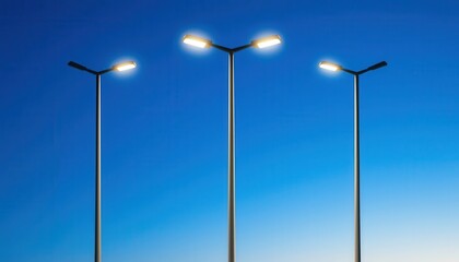 renewable energy wind scalability. urban streets lined with compact wind turbines atop streetlights,