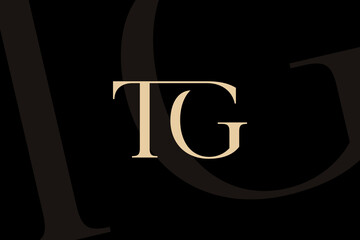 Wall Mural - tg or gt letter logo icon design. classic style luxury initials monogram.