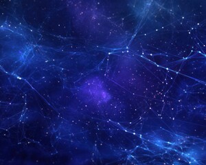 Aufkleber - cosmic network, nebula background, digital art, space theme, website header