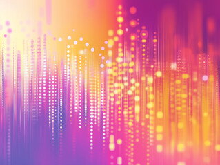Poster - abstract technology background features a vibrant array of geometric shapes arranged in a mesmerizing pattern, showcasing a full spectrum of rainbow colors that create a visually stunning and dynamic