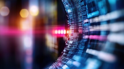 Digital Data Stream Abstract Coding Cyberspace