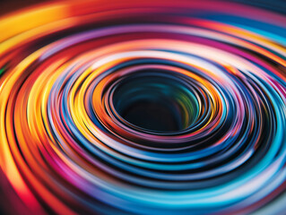 Poster - abstract technology background features a vibrant and dynamic display of colorful spiral lines, creating a mesmerizing and visually stimulating pattern that captures essence of modern digital artistr