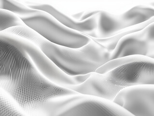 Poster - abstract technology background features a striking blend of white and gray gradients, complemented by a mesmerizing halftone waves design, creating a visually captivating and modern aesthetic. 