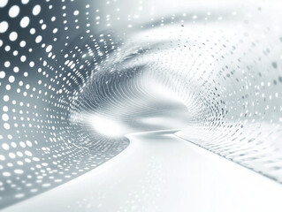 Poster - abstract technology background features a striking combination of white light and grey tones, evokin