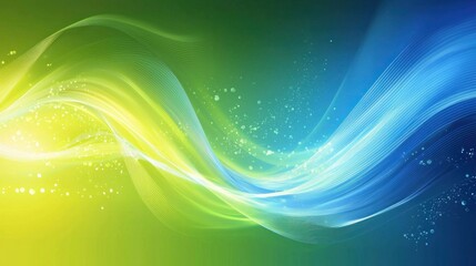 Poster - Abstract Wave Patterns in Vibrant Colors with Soft Light Effects