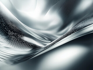 Poster - abstract technology background features a sleek and modern design with a gradient surface of black and silver transitioning into light gray, complemented by soft lines and diagonal patterns, creating.