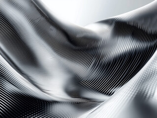 Poster - abstract technology background features a sleek and modern design with a gradient surface of black and silver transitioning into light gray, complemented by soft lines and diagonal patterns, creating.