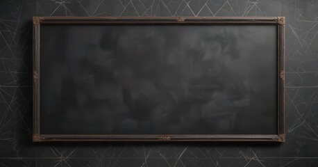 Wall Mural - Chalkboard background with geometric patterns,  vector,  element, geometric