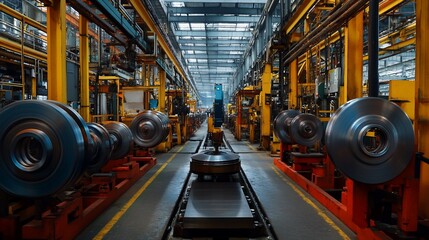 Poster - Industrial production line showcases precision engineering and advanced machinery