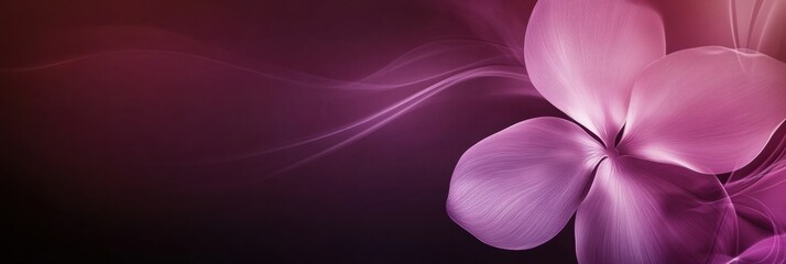 Leinwandbilder - Vibrant pink flower petals with smooth flowing background in soft purple hues at twilight. Generative AI