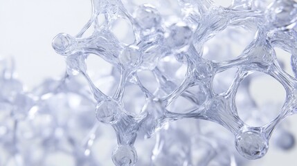 Poster - Abstract crystalline structure with intricate interconnected lines and nodes