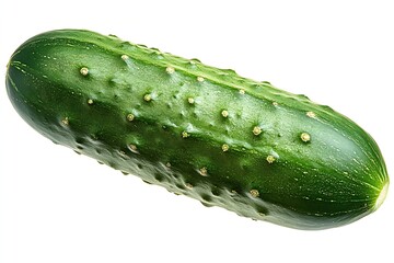 Poster - Luscious Green Cucumber with Textured Skin and Vibrant Colorful Visual Impression for Healthy Snack Ideas : Generative AI