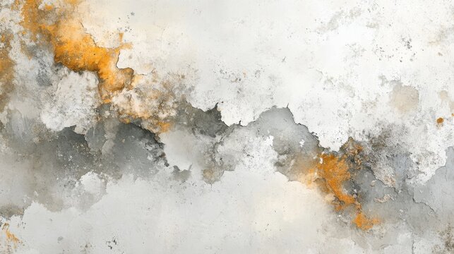 Abstract Grey and Gold Wall Texture Art