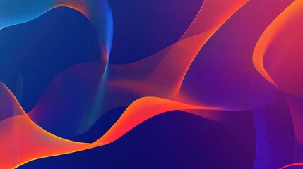 Poster - Abstract Vibrant Waveform Digital Art