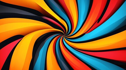 Poster - Swirling Abstract Patterns in Vibrant Colors Create an Energetic Visual Effect in a Dynamic Design