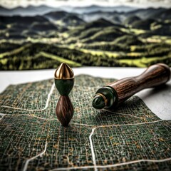 Poster - Location Pin on Map  Travel Destination  Navigation  Journey Planning
