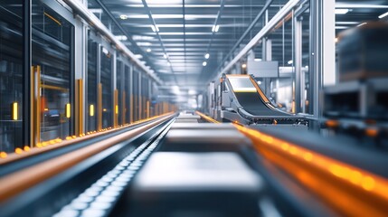 Poster - Automated Conveyor System in Modern Factory