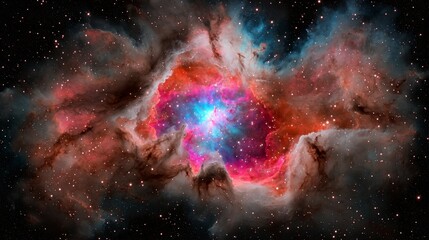 cosmic nebula vibrant galaxy starry night space background
