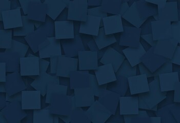 Poster - Simple Geometric Pattern: Abstract Dark Blue Squares Overlapping, Modern Minimalist Design, Clean Texture, Background Graphic, Seamless Repeat, Minimal Art, Contemporary Style, Modern Aesthetic, Geome