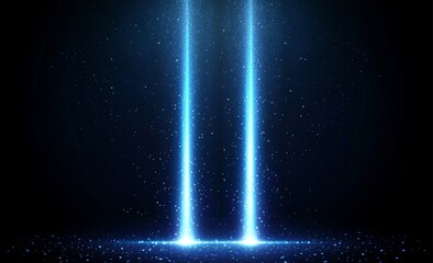 Poster - Abstract Neon Light Lines with Technology and Speed Inspiration