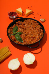 Wall Mural - Bolognese sauce, concept of tasty and delicious food