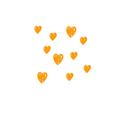 Sticker - hand drawn heart shape background