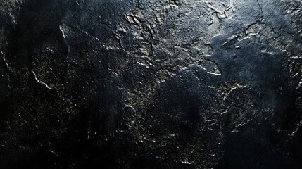 Poster - Abstract dark textured background with uneven surface, showcasing natural patterns and subtle light reflections for design and artistic purposes