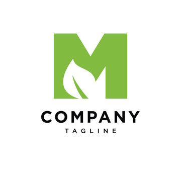 Letter M Nature Leaf Logo Icon Vector
