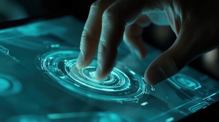 Poster - Futuristic Interface: Hand Interacting with Holographic Display
