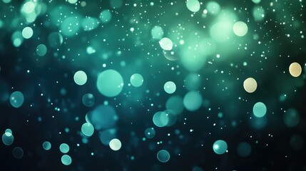 Poster - Enchanting Abstract Background with Soft Bokeh Effect Featuring Blurred Circular Patterns in Vivid Shades of Green and Teal, Perfect for Various Creative Projects
