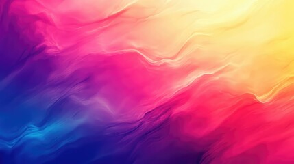 Poster - Vibrant Swirling Abstract Background with Blended Colors of Pink, Yellow, and Blue Creating a Dreamlike and Fluid Visual Experience for Creative Projects