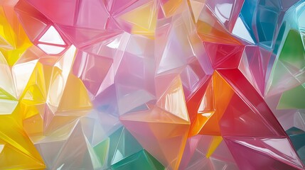 Poster - Colorful Geometric Shapes Create an Abstract Background With Vibrant Hues and Smooth Surfaces